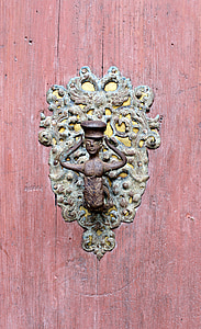 door hardware, door handle, metal, middle ages, historically, antique, wrought iron
