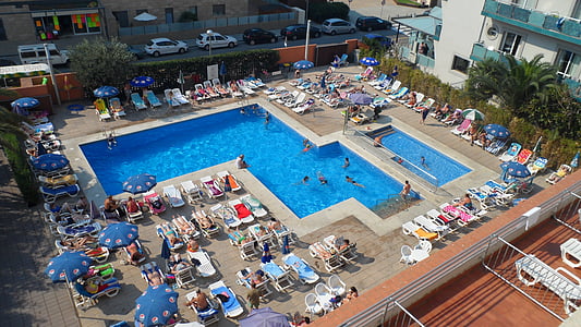 piscina, vacaciones, Hotel