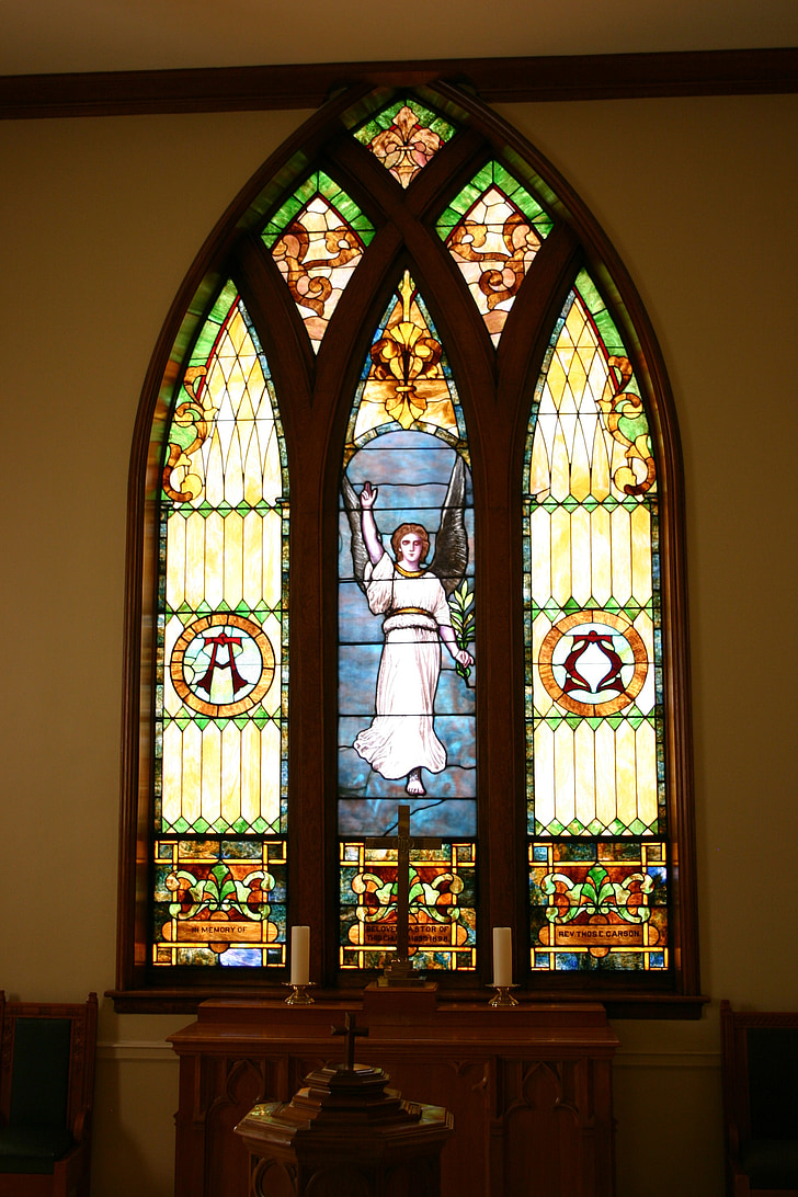 Εκκλησία, χρωματισμένο γυαλί, παράθυρο