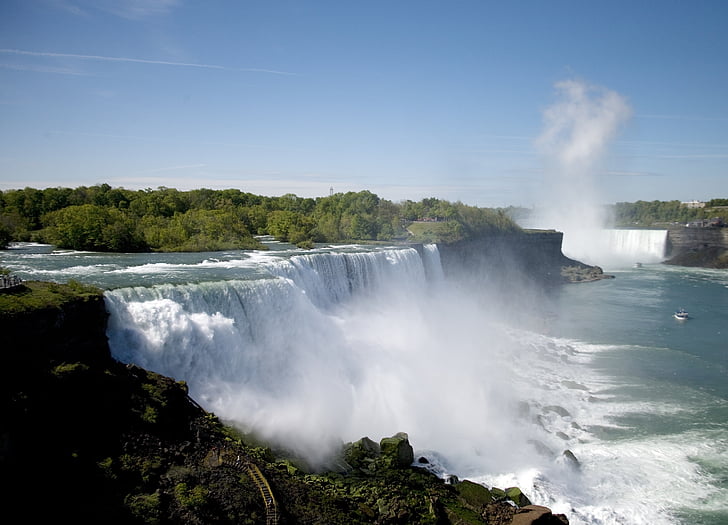 Niagara Şelalesi, şelaleler, nehir, Kanada, New york, doğal, manzara