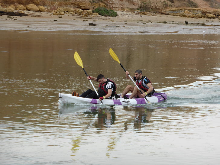 canoeing, paddlers, kayaking, sport, active, action, together