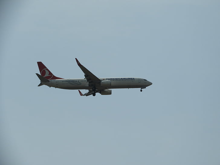 lasku, Turkish Airlinesin, ilma-aluksen, Flyer, taivas, lentoyhtiöiden, lentokone