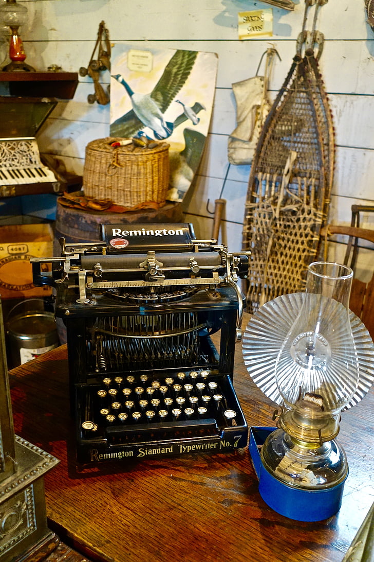 màquina d'escriure, manual, mobles, mecànica, màquina de collita, clàssic, retro