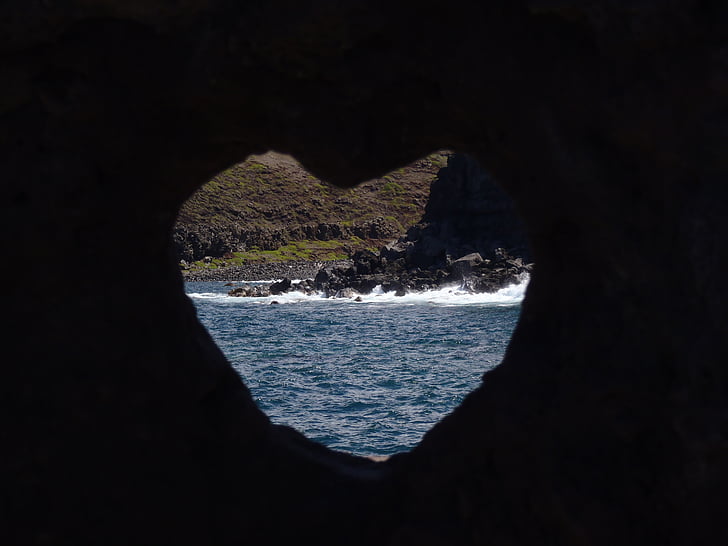 hjerte, stranden, Maui, kjærlighet, romantikk, Tropical, Hawaii