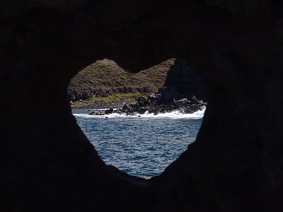 srdce, Beach, Maui, láska, Romance, Tropical, Havaj