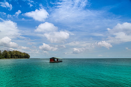 phu quoc, Wyspa, Wietnam, Ocean, pływające, Dom, kabiny