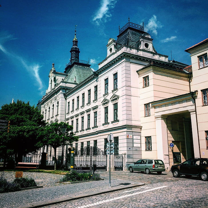 Tchèque, Kromeriz, bâtiment, République, Moravie, architecture, UNESCO
