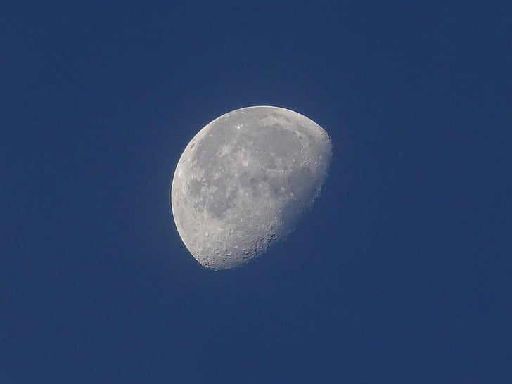 mesiac, Sky, Astronómia, deň, polmesiac, Sky blue