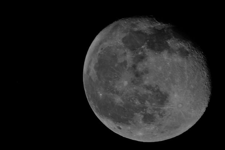 mjesec, mjesec, bijeli mjesec, krater mjesec, Svijetao mjesec, pola mjeseca, detalj