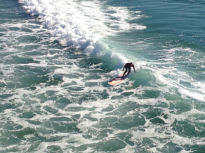 surfista, onde, oceano, mare, Fare surf, onda, sport d'acqua