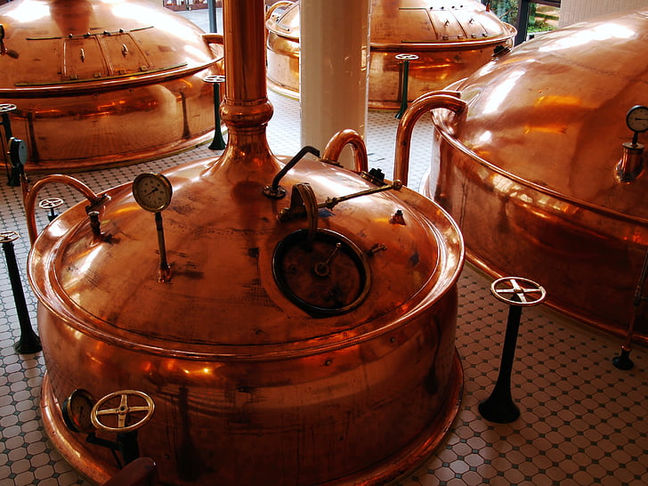 pabrik, bir, produksi, Brewery, alkohol, pembuatan, fermentasi