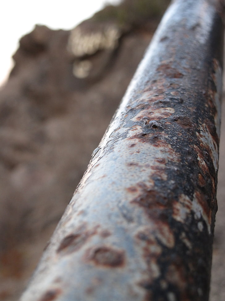 handrail, oxide, old, time
