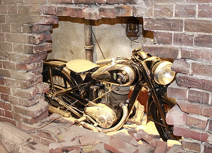 motocyklu, staré, starý motocykl, Oldtimer, historicky, zlomený, historické motocykly
