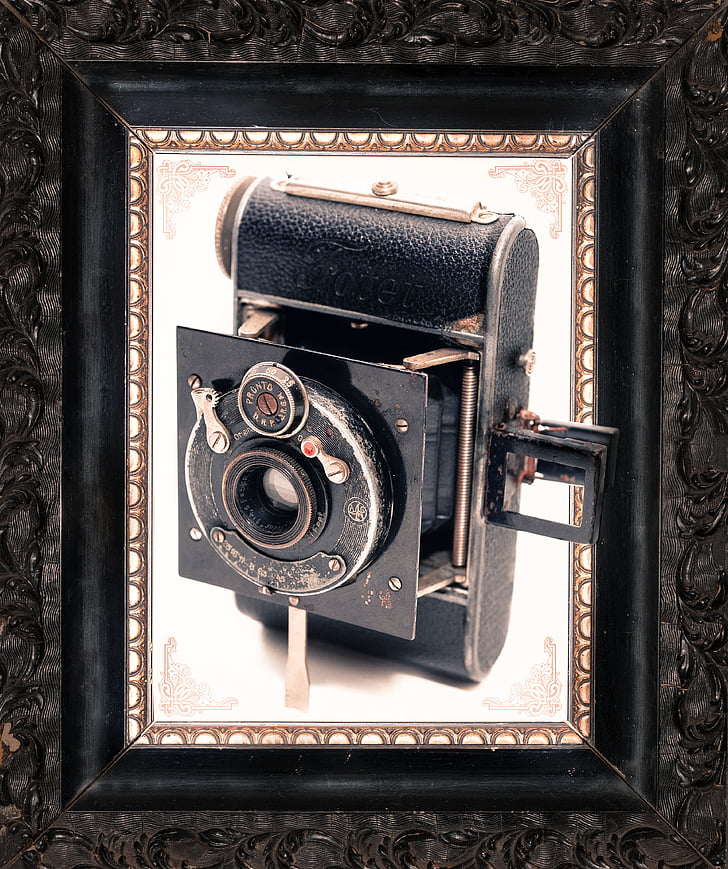 kamera, bingkai, lama, Vintage, antik, foto, film