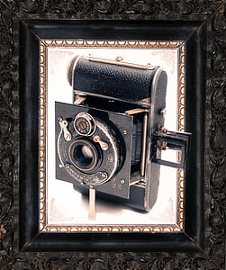camera, frame, old, vintage, antique, photo, film