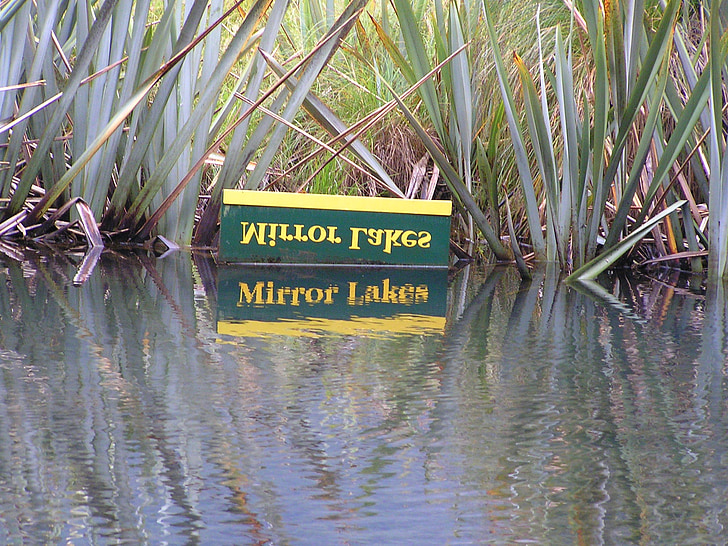 spiegel, water, Mirror lake, naam, vakantie