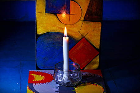 candela, spina di scintilla, barca a vela, colori, fiamma, fuoco, blu