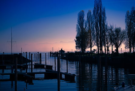 západ slnka, pozadie, Bodamské jazero, pozadie pracovnej plochy, slnko, nálada, Sky