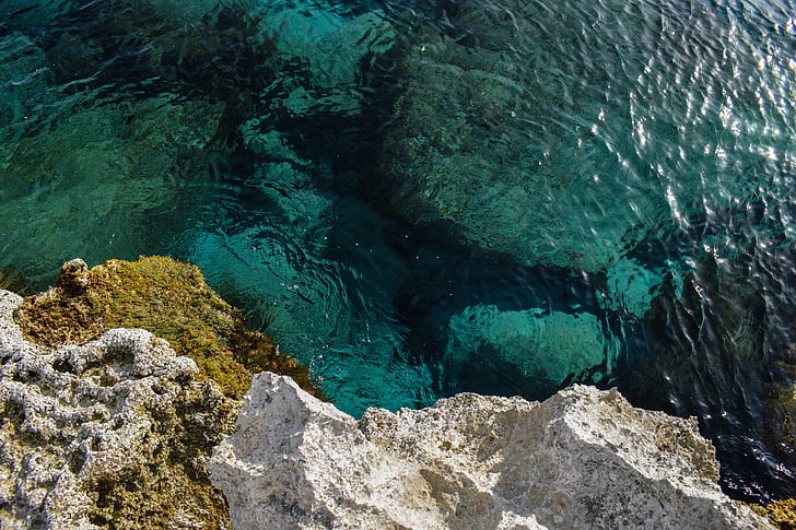 havet, transparent, vatten, Rensa, turkos, naturen, Cliff