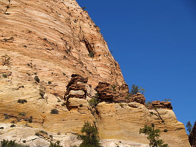 锡安国家公园, 犹他州, 美国, 岩石, 形成, 红色, 侵蚀