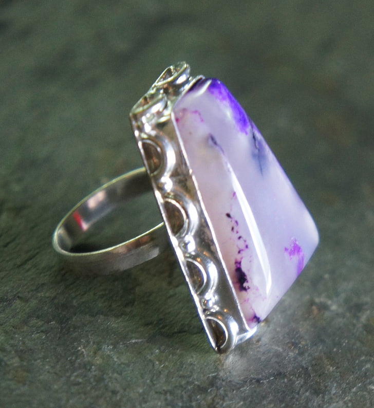 purple, agate, lavender, silver, metal, jewelry, jewel