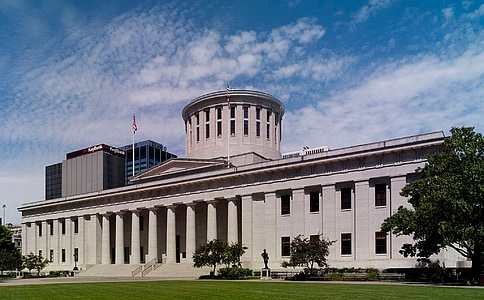 Ohio statehouse, kapitaal, Landmark, Columbus, Ohio, stad, stedelijke
