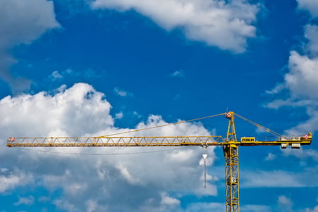baukran, crane, site, technology, sky, construction work, crane boom