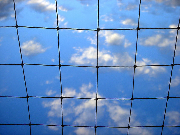 Sky, skyer, blå, netværk, Square