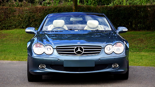 Mercedes, voiture, luxe, moderne, automobile, transport, moteur