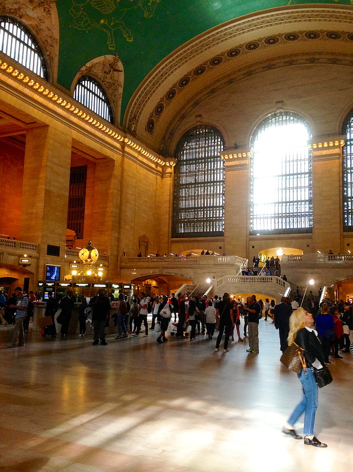 Hlavní nádraží Grand central station, vlakem, nové, město, York, Manhattan, cestovní ruch