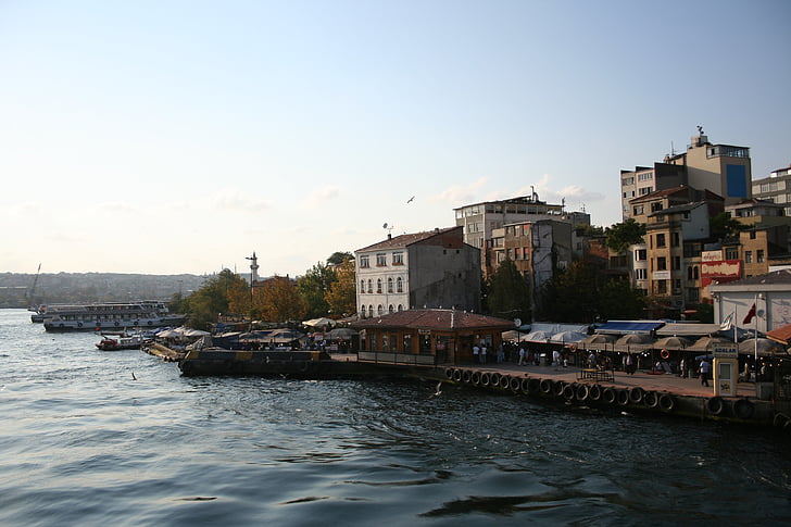 Turkki, Istanbul, Eminönün, maisema, Bosphorus
