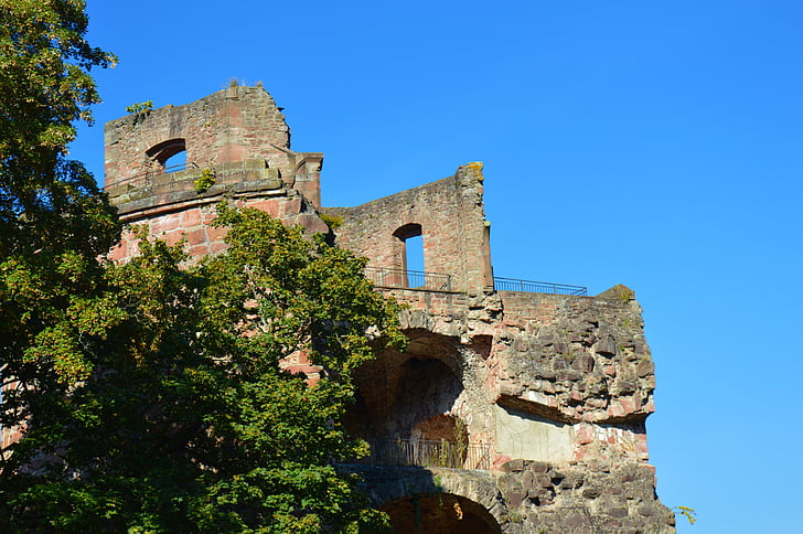 Heidelberg, Castelo, Heidelberger schloss, Alemanha, edifício, arquitetura, ruína