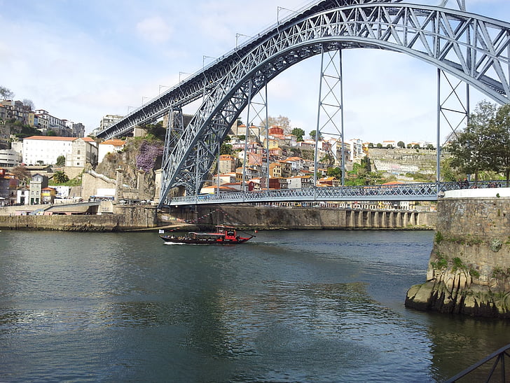 Portugália, Porto, híd, turizmus, óváros, Arch, Holiday
