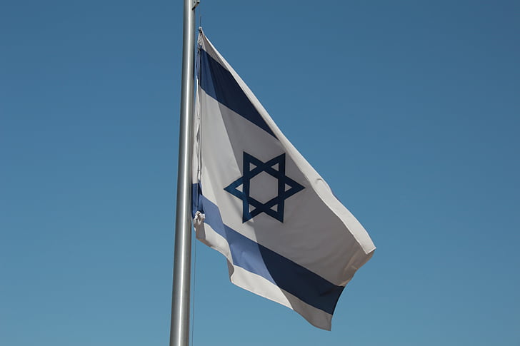 vlajka, Izrael, Dávidova hviezda, zdvihák, Patriot, Pride, vlastenectvo