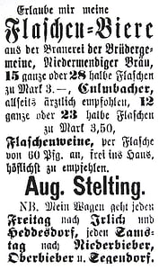 anuncios de periódico, de, el, Rheinland, Para, 1870, Caligrafía