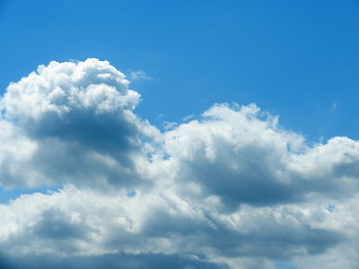 céu, nuvens, nuvem, azul, cobertura de nuvens, natureza, Branco