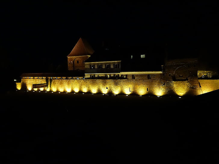 Castle, dusia tó, építészet, emlékmű, Lengyelország, védekező fal, Torun
