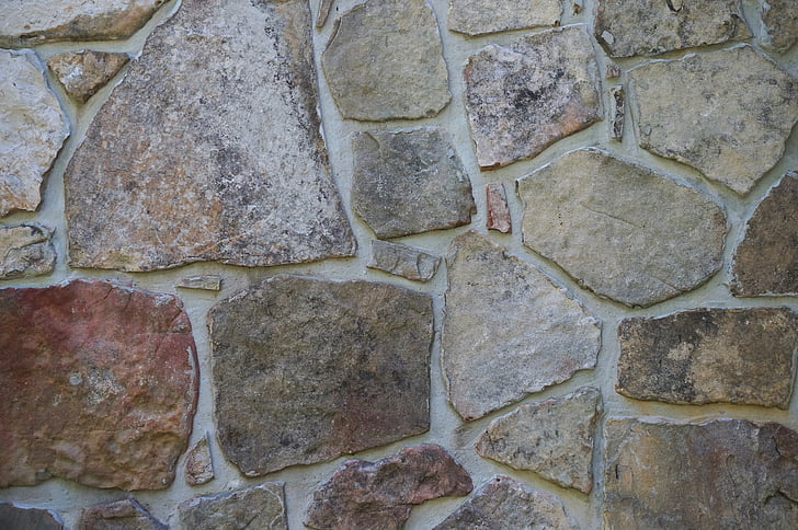 stenen muur, Tennessee river stone, steen, Rock, muur, ambachtelijke, metselwerk