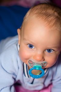 Bebek, Çocuk, küçük, yüz, Çocuk, portre, mavi göz