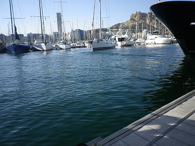 printemps, mer, yachts, bateau, eau, nature, Marina