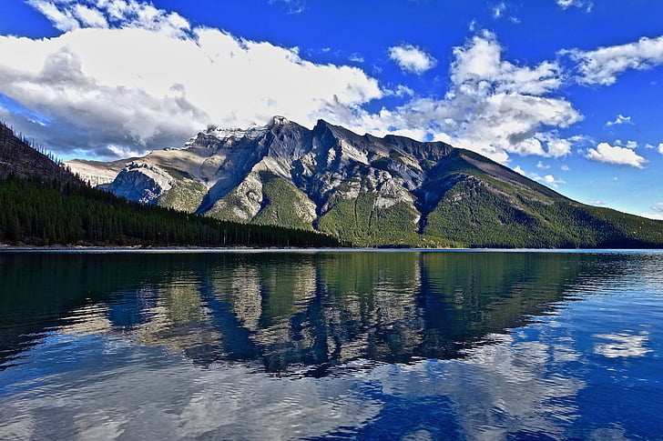 reflexão, montanhas, Lago, cênica, pacífica, paisagem, meio ambiente
