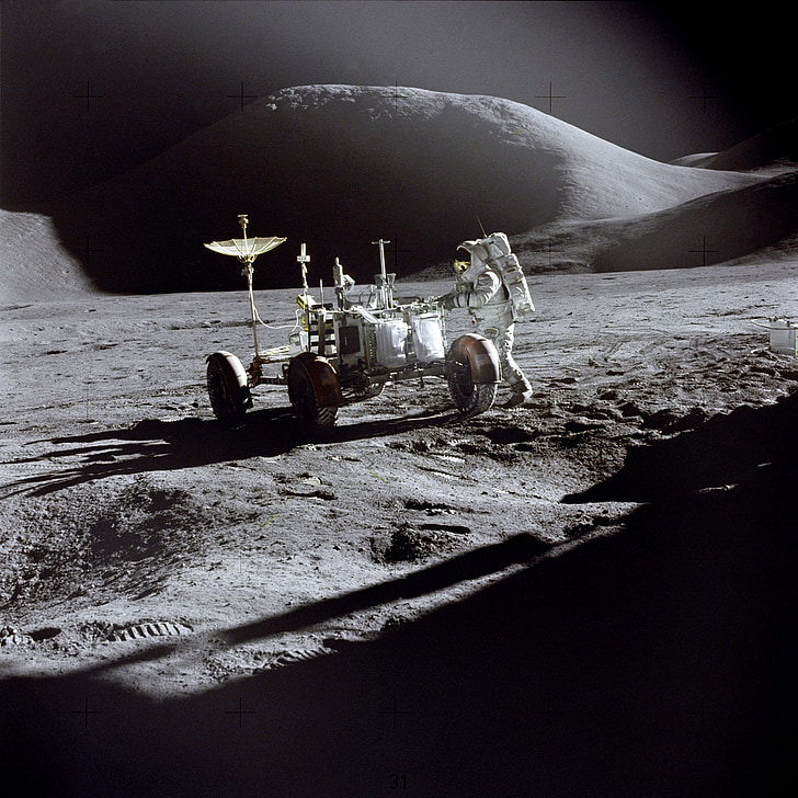 Luna, rover Luna, Moon-buggy, astronauta, NASA, industria aerospaziale, spazio esterno