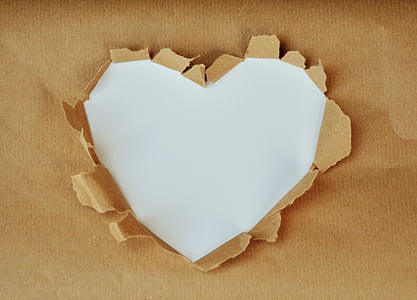 heart, white heart, text box, paper, wrapping paper, by heart, white