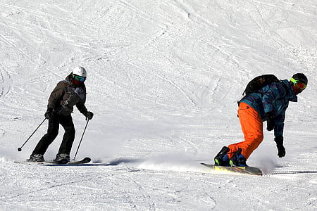 esqui, esqui, desporto, Alpina, snowboard, Inverno, esquiador