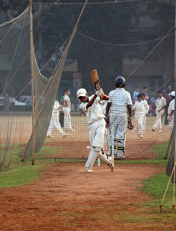 Cricket, bateador, juego de pelota, India, competencia, jugador, campo