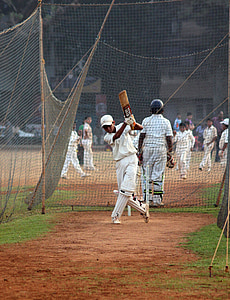 krikett, batsman, labdajáték, India, verseny, játékos, a mező