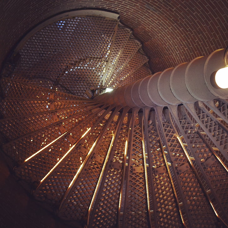stairs, stairwell, lighthouse, interior, staircase, architecture, stairway
