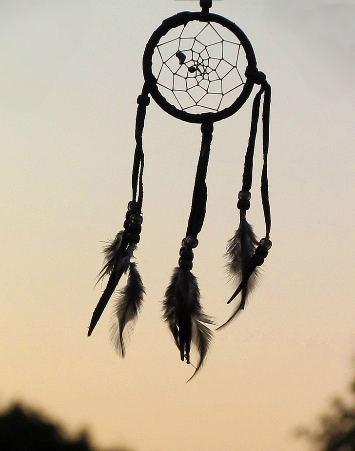 Cazador de sueños, plumas de, naturaleza, nativo, American, indio, herramienta nativa americana