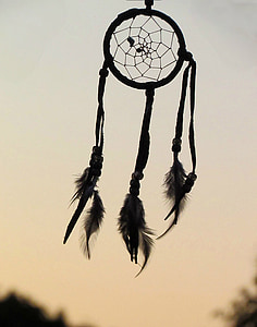 Dreamcatcher, fjer, natur, Native, amerikansk, indiske, indianske værktøj