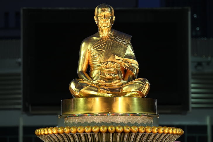 Budha, Mnich, Złoto, Buddyzm, phramongkolthepmuni, dhammakaya pagoda, Wat